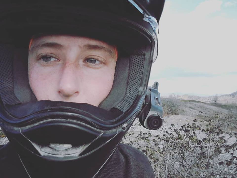 helmet selfie near wini